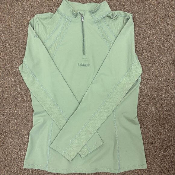 LeMieux Ladies Mia Mesh Long Sleeve Base Layer - Thyme - Picture 1 of 1